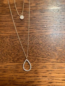Accessorize from UK Double Row Delicate Rose Gold Plated Necklace w/CZ - Picture 1 of 8