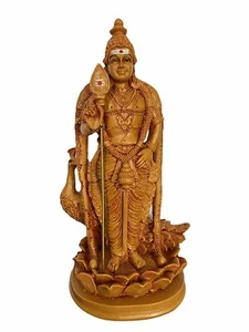 Lord Murugan Swamy con Pavone Statua Idolo per Ufficio/Casa (Dimensioni: 24 cm) - Foto 1 di 3