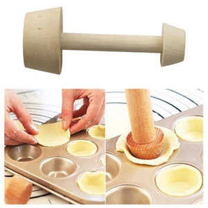 Egg Tart-Tamper Double Side Wooden Pastry Pusher Baking Cake Kitchen Tool - Picture 1 of 9