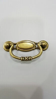 VINTAGE BRONZE ANTIQUE DRAWER RING PULL HANDLE BRONZE DROP RING PULL 64MM - Image 1 of 4