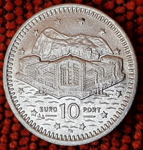 2000 GIBRALTAR 10P Euro Hafen UM ECKE  - Bild 1 von 2