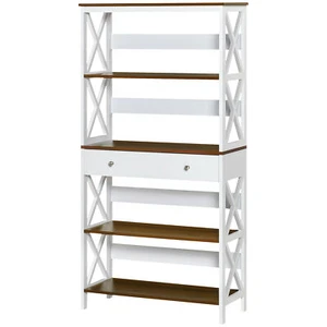 4-Tier Bookshelf Shelving Bookcase Storage Cupboard Display Standing Shelf Unit - Picture 1 of 19