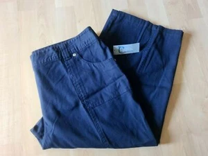 Classic Elements Women Petites Crop Navy Blue Capri Pants Size 14P 14 Petite NWT - Picture 1 of 9