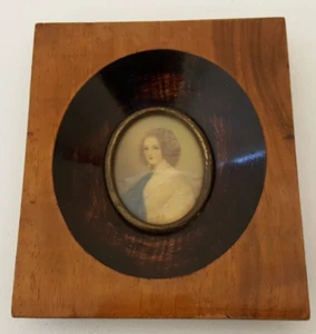 Cuadro miniatura vintage enmarcado italiano pintado a mano firmado Raúl 1,5" x2" - Imagen 1 de 9