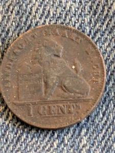 BELGIUM 1 CENTIME 1901/801 KM#33.1  - Picture 1 of 3
