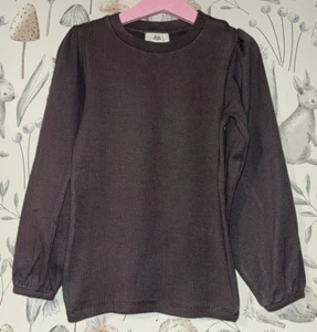 Top acanalado de manga larga River Island para niñas de 7 (6-7 años) - Imagen 1 de 3