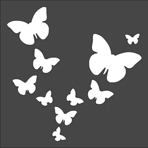 Plantilla de 1-3x3 pulgadas, (VM-46) mariposa (6 mil)***** - Imagen 1 de 2