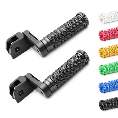 Clavijas de pie delanteras inferiores negras de 1,5 pulgadas para Kawasaki Ninja 250R 08 09 10 11 12 Foto 1 de 4