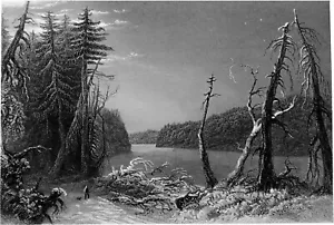CANADA (MANITOBA) - LE LAC OXFORD - Gravure du 19eme siècle - Imagen 1 de 2