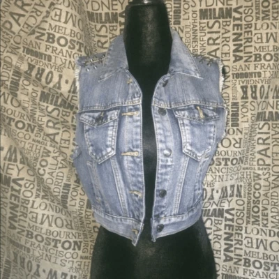 Love Culture Talla L Niña Chaleco Vaqueros con Picos Decorativos en el Hombro Foto 1 de 4