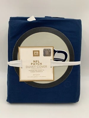 Pottery Barn Teen NFL Seahawks  Patch Duvet Cover Queen Navy #R105 - Image 1 of 4