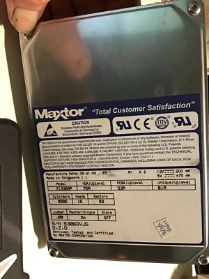 MAXTOR  71336AP used as is un tested date man. 06/21/96 - Image 1 of 2