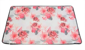 Funda de cojín funda de cojín cojín decorativa rojo algodón con flores 30 x 50 cm - Imagen 1 de 2