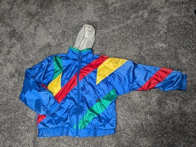 VTG 90s Y2K Members Only Streetwear Windbreaker Jacket Large 14-16 Rave Hip Hop - Image 1 of 4