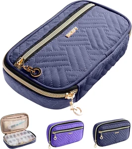 Pill Organizer Case 2 Times a Day- Weekly Medicine Organizer Travel Pill Box wit - Picture 1 of 12