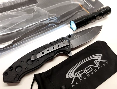 Tac-Force Linterna LED Cuchillo de Bolsillo Hoja EDC Regalo Asistido por Resorte LEER Foto 1 de 4