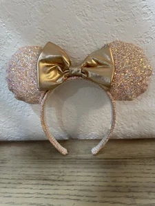Disney | Original Minnie Mouse Ohren Rosa Silber Pailletten Mädchen Damen Stirnband 💖 - Bild 1 von 3