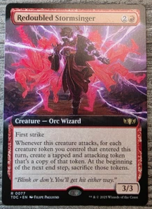 MTG - Stormsinger redoblado - sin bordes, arte extendido, TDC - COMO NUEVO RARO 0077 - Imagen 1 de 2
