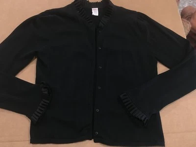 Suéter para mujer Gymboree talla mediana negro vestido cárdigan Foto 1 de 4