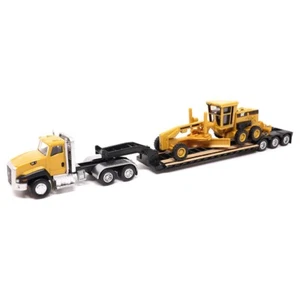 Cat CT660 Day Cab TRACTOR & 163H Motor Grader Lowboy 1/87 DIECAST MASTERS 84414 - Picture 1 of 2