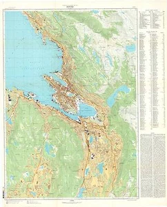 Mapas topográficos militares soviéticos rusos - BERGEN (Noruega), 1:10 000, REIMPRESO - Imagen 1 de 4