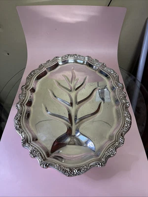 Plato largo de plata Countess International 17,25” para tallar carne. ¡Pies! Foto 1 de 4