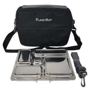 PLANETBOX Rover Stainless Steel Metal 5 Compartments Bento Lunch Box Slim Sleeve - Picture 1 of 20
