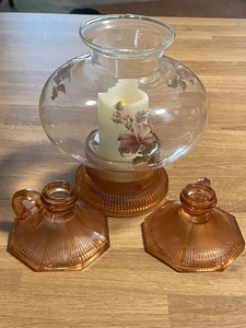 LE. Candelabro de vidrio de hibisco Smith Movie Giveaway Globo Huracán 4 piezas - Imagen 1 de 12