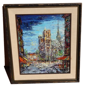 ARNOLDUS OLDENHAVE Original Ölgemälde Notre Dame Paris Frankreich wie IS - Bild 1 von 5