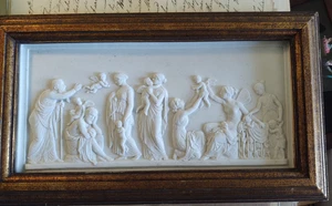 Antike Bing & Grondahl 1800er Dänemark Eneret Parian Bertel Thorvaldsen Plakette - Bild 1 von 7