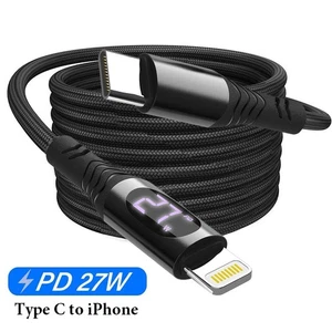 27W Type-C to iPhone PD Cable Charger Cord For iPhone14 13 12 11 XS Pro Max SE 8 - Picture 1 of 14
