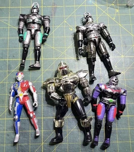 Figura de acción Beetleborgs 1997 de colección negra plateada metálica extremidades extensibles - Imagen 1 de 18