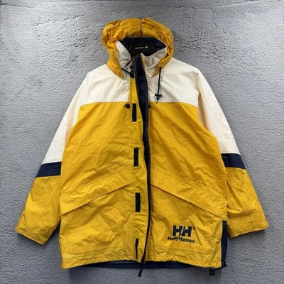 Chaqueta de Vela Helly Hansen De Colección Para Hombres XL Blanco Azul Marino Shell Abrigo de Lluvia Foto 1 de 4