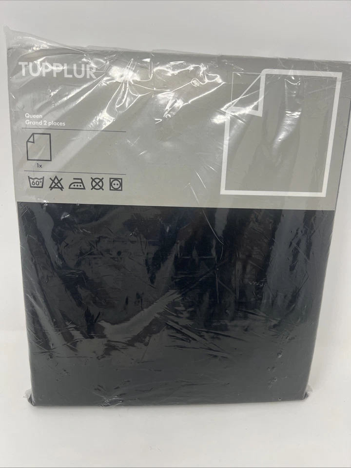 Sábana plana negra talla Queen IKEA Tupplur (94x102”) 100 % algodón 501,202,98 Foto 1 de 4