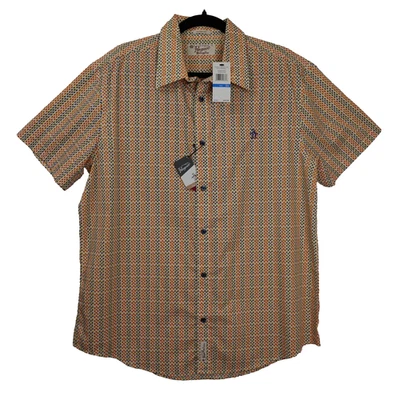 NWT Penguin Munsingwear Men XL Short Sleeve Button Up Shirt Classic Fit PolkaDot - Image 1 of 4