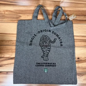 RARE Starbucks 2025 Employee Merch Single-Origin Sumatra Tiger Tote Recycled Cot - Picture 1 of 7