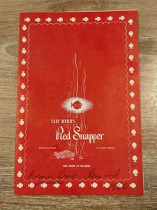 Clif Herds Red Snapper Sea Food Restaurant Los Angeles 1966 Post Card Unused - Picture 1 of 3