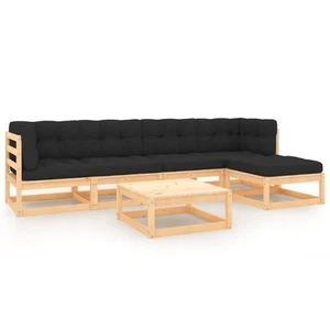 Garten Lounge Set Gartenmöbel Sofa Sitzgruppe 6-tlg. Kiefer Massivholz vidaXL - Bild 1 von 40