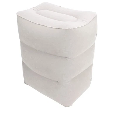 充气旅行脚凳腿脚休息飞机枕头垫床办公凳 — 第 1/4 张图片