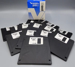 Viking 2HD 3.5” Floppy Disks 1.44MB IBM Amiga Atari x16 New Labels - Part Box - Afbeelding 1 van 4