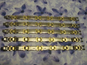 SUPERBE BRACELET  ACIER Plaqué OR 18K 20 cm - Picture 1 of 1