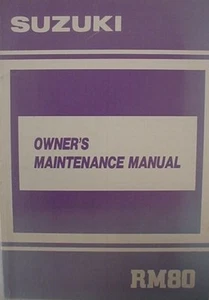 ORIGINAL MANUAL DE MANTENIMIENTO DEL DUEÑO SUZUKI RM80 RM 80 - Imagen 1 de 1