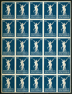 Star R68 Denmark 1961 Niepost Plakat Arkusz Stowarzyszenie Zdrowie Zapalenie stawów 