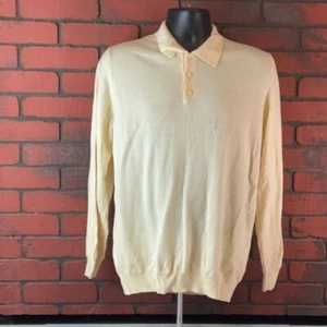 Grant Thomas Yellow Men's Merino Wool Sweater Small - Picture 1 of 8