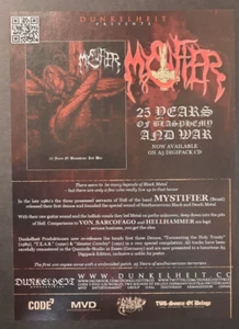 MYSTIFIER "25 Years of Blasphemy and War" Brazil ~ Magazine Print/Promo Ad 2014 - Picture 1 of 1