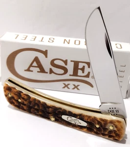 Case XX USA Amber Bone Sod Buster Jr. Chrome Vanadium Carbon Steel Pocket Knife - Picture 1 of 8