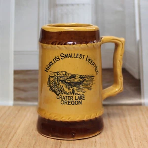 Mini taza de cerveza vintage Crater Lake Oregon Souvenir cerámica de 3,5" de alto - Imagen 1 de 5