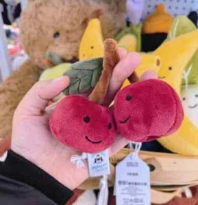 Cherry Fabulous Fruit Jelly Cat Soft Plush Food Toy Cute Fun Stuffed Cherries - Picture 1 of 5