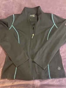 Women's "Be Inspired" Black and Blue Activewear Jacket Size Medium Zip Up. - Picture 1 of 4