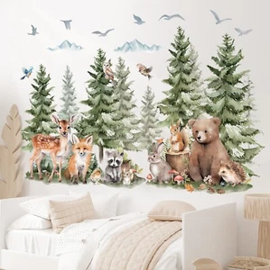DECOWALL SG4-2422 Adesivi Murali Albero di Pino Grande per Bambini Camera da Letto Sala Giochi - Foto 1 di 7